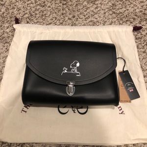 Cambridge Satchel X Snoopy Leather Crossbody Bag